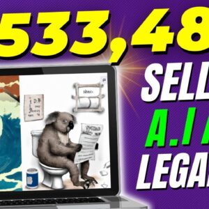 Earn $500 A Day For FREE Selling AI Art LEGALLY - Created in ONE Minute To Make Money Online
